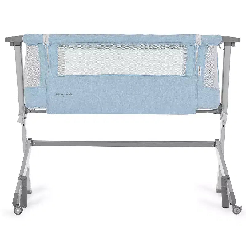 Cododo et Lit de Chevet - Bleu, Hauteur Réglable, Pliable, Cadre Métallique