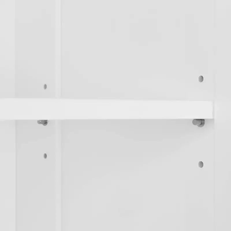 Meuble de rangement à deux portes avec étagères réglables - Blanc