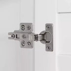 Meuble de rangement à deux portes avec étagères réglables - Blanc