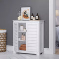 Meuble de rangement à deux portes avec étagères réglables - Blanc
