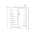 Meuble de rangement à deux portes avec étagères réglables - Blanc
