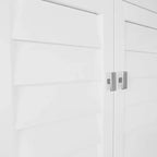 Meuble de rangement à deux portes avec étagères réglables - Blanc