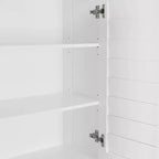 Meuble de rangement à deux portes avec étagères réglables - Blanc