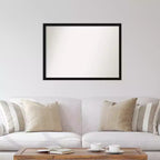Miroir mural rectangulaire non biseauté 40" x 29" avec cadre noir étroit