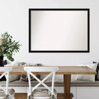 Miroir mural rectangulaire non biseauté 40" x 29" avec cadre noir étroit