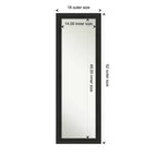 Miroir mural et de porte pleine longueur 18" x 52" avec cadre noir étroit