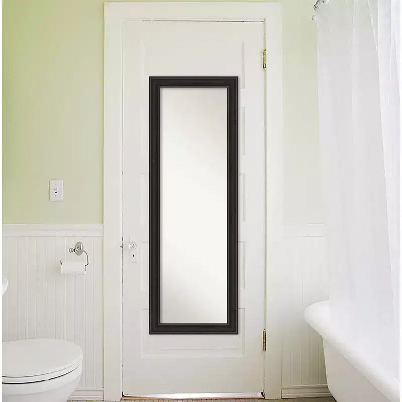 Miroir mural et de porte pleine longueur 18" x 52" avec cadre noir étroit