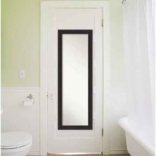 Miroir mural et de porte pleine longueur 18" x 52" avec cadre noir étroit