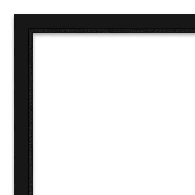 Miroir mural rectangulaire non biseauté 20" x 26" avec cadre noir étroit