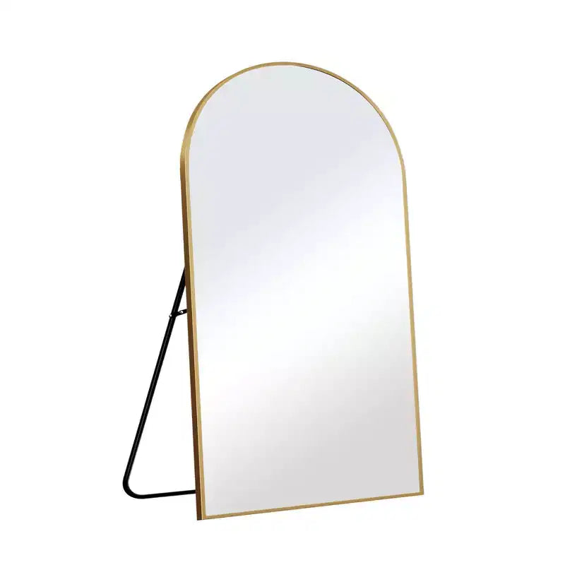 Miroir sur pied plein cadre à arche avec cadre en métal