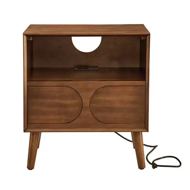 Table d'appoint avec tiroir et étagère ouverte