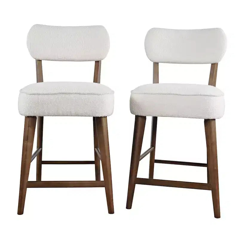Tabouret de bar de cuisine Boucle Mid-Century Modern (Lot de 2)