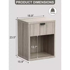 Table de chevet scandinave avec tiroirs encastrés et rangement ouvert