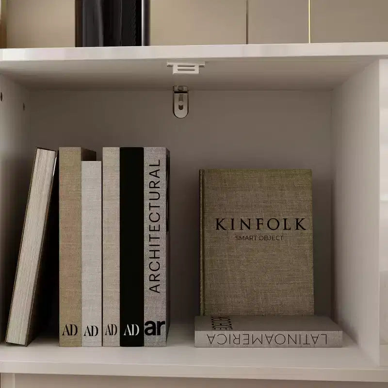 Meuble TV laqué blanc à coins arrondis - Meuble console moderne