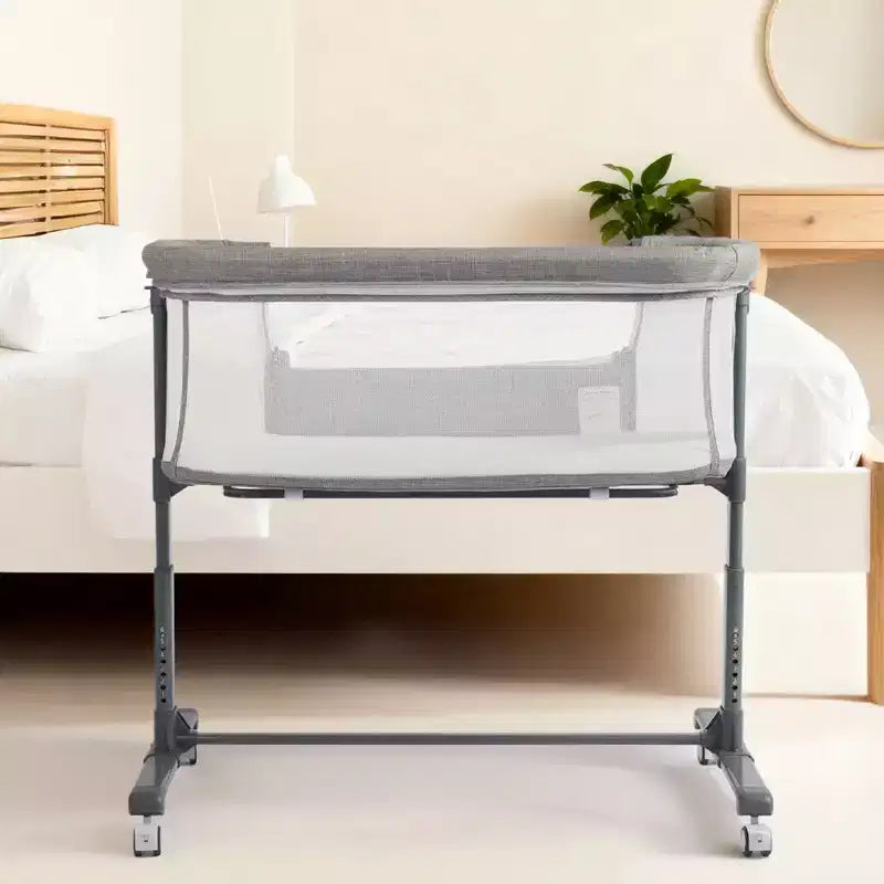 Moïse pour bébé avec roulettes – Berceau cododo portable avec côtés en maille et matelas amovible