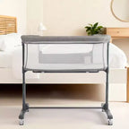 Moïse pour bébé avec roulettes – Berceau cododo portable avec côtés en maille et matelas amovible