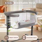 Moïse pour bébé avec roulettes – Berceau cododo portable avec côtés en maille et matelas amovible