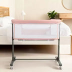 Moïse pour bébé avec roulettes – Berceau cododo portable avec côtés en maille et matelas amovible