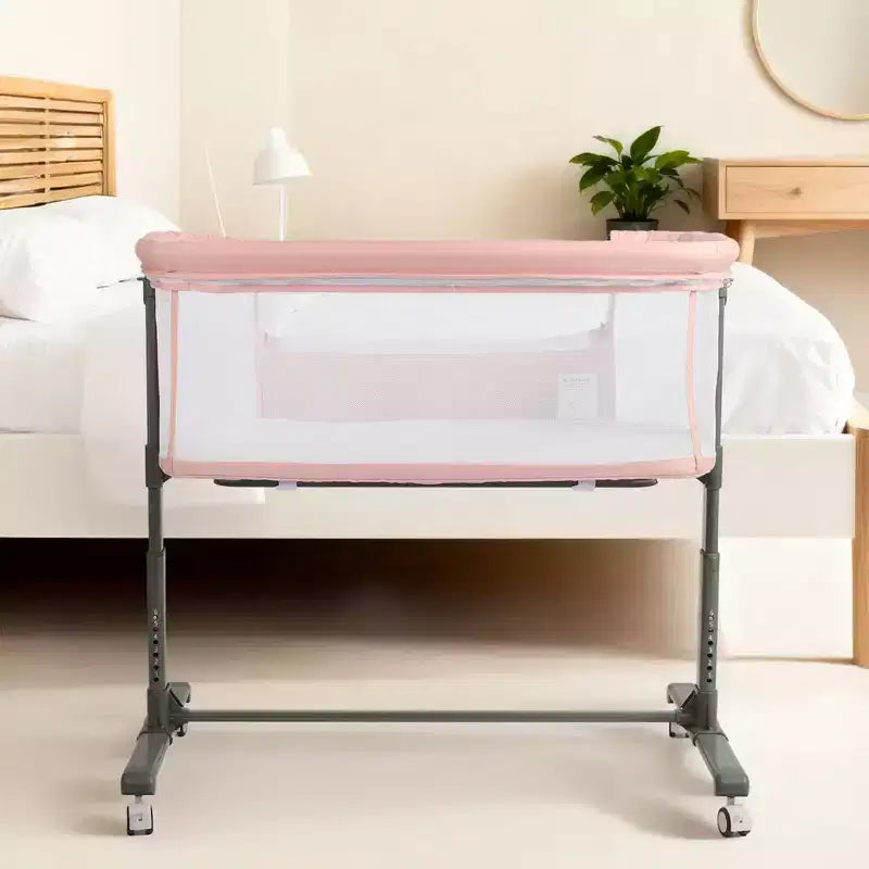 Moïse pour bébé avec roulettes – Berceau cododo portable avec côtés en maille et matelas amovible