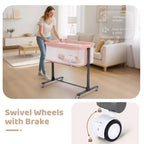 Moïse pour bébé avec roulettes – Berceau cododo portable avec côtés en maille et matelas amovible