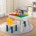 Table d'activités pour enfants avec 2 chaises et 100 blocs de construction