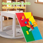 Table d'activités pour enfants avec 2 chaises et 100 blocs de construction