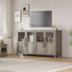 Buffet de 55 pouces avec portes vitrées et rangement