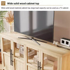 Buffet de 55 pouces avec portes vitrées et rangement