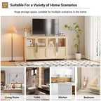 Buffet de 55 pouces avec portes vitrées et rangement