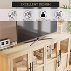 Buffet de 55 pouces avec portes vitrées et rangement