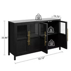 Buffet de 55 pouces avec portes vitrées et rangement