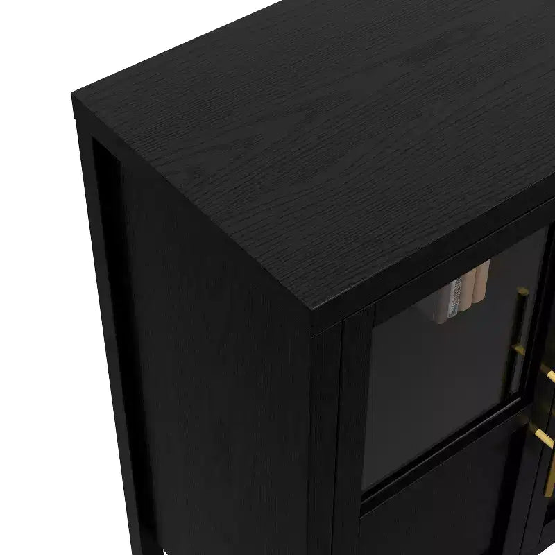 Buffet de 55 pouces avec portes vitrées et rangement