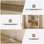 Étagère d'angle en forme de L de 182 cm, à 5 niveaux, en MDF, pour salon, chambre et bureau