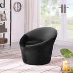 Fauteuil d'appoint en velours avec cadre en bois