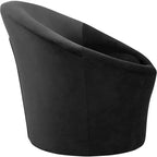 Fauteuil d'appoint en velours avec cadre en bois