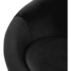 Fauteuil d'appoint en velours avec cadre en bois