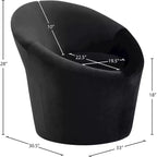 Fauteuil d'appoint en velours avec cadre en bois