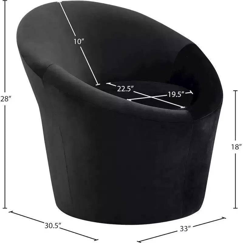Fauteuil d'appoint en velours avec cadre en bois