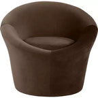 Fauteuil d'appoint en velours avec cadre en bois