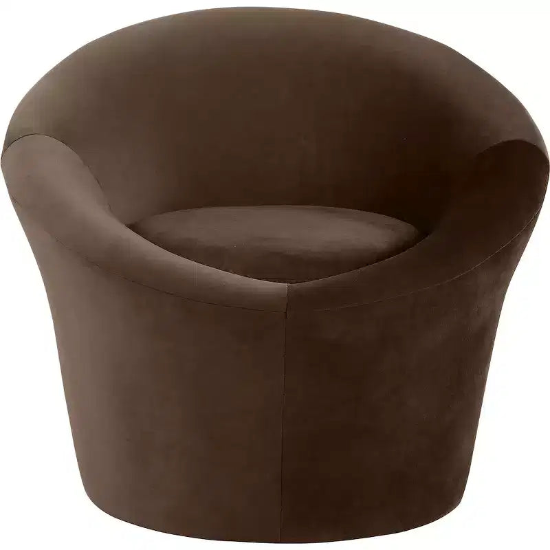 Fauteuil d'appoint en velours avec cadre en bois