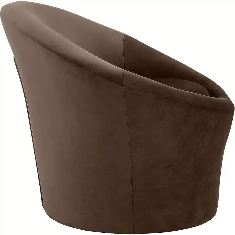 Fauteuil d'appoint en velours avec cadre en bois