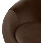 Fauteuil d'appoint en velours avec cadre en bois