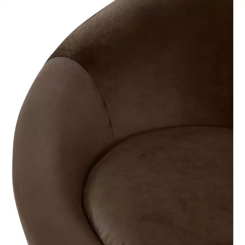 Fauteuil d'appoint en velours avec cadre en bois