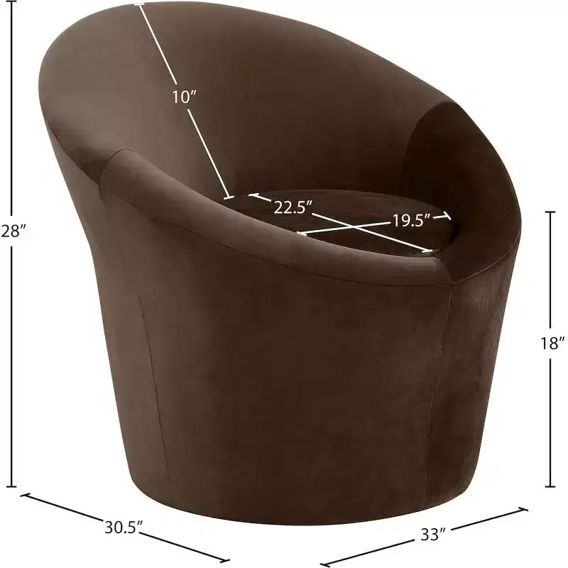 Fauteuil d'appoint en velours avec cadre en bois
