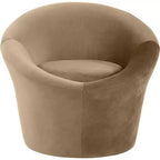 Fauteuil d'appoint en velours avec cadre en bois