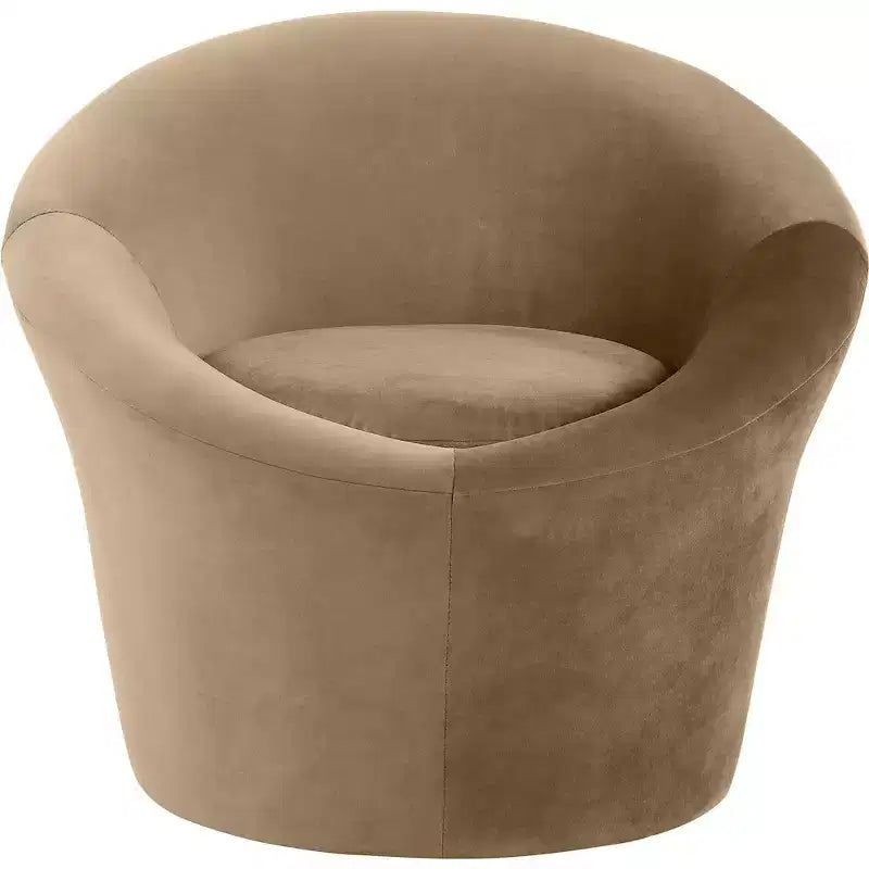 Fauteuil d'appoint en velours avec cadre en bois