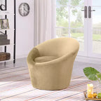 Fauteuil d'appoint en velours avec cadre en bois