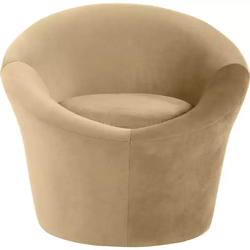 Fauteuil d'appoint en velours avec cadre en bois