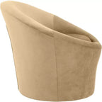 Fauteuil d'appoint en velours avec cadre en bois