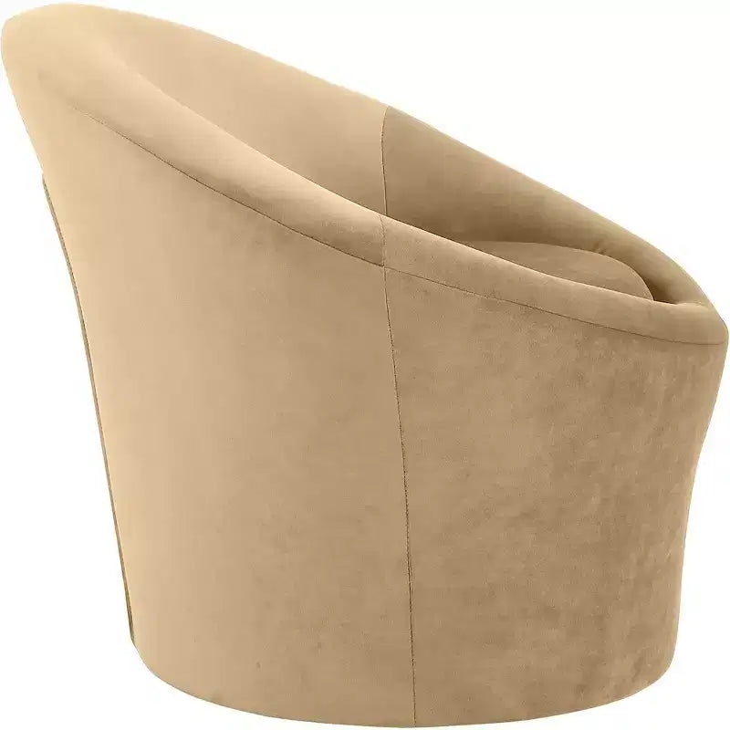 Fauteuil d'appoint en velours avec cadre en bois